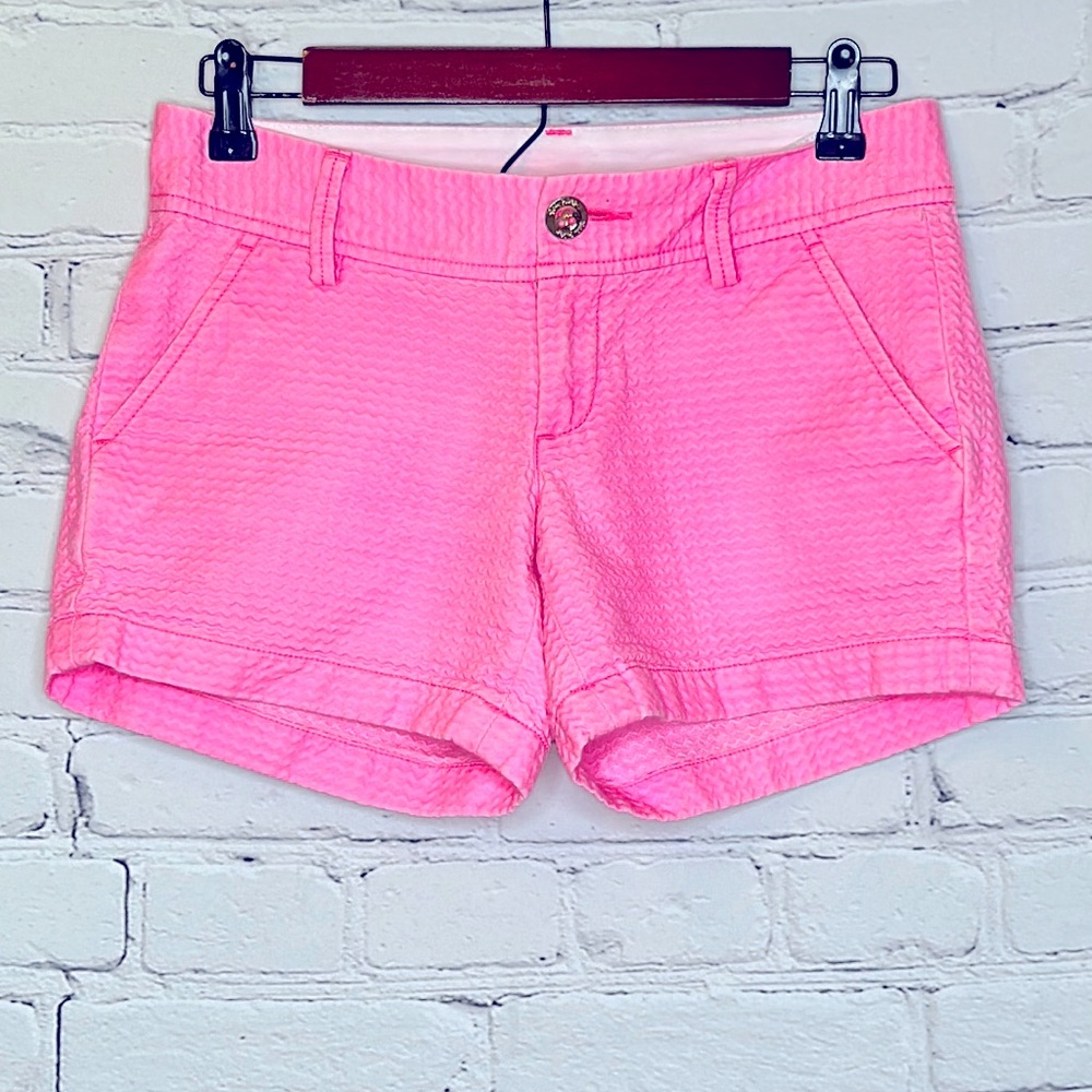 Lilly Pulitzer Pink The Callahan Shorts Size 00 Excellent Condition